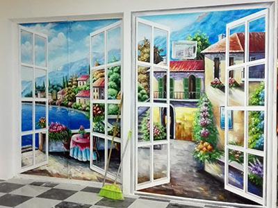合肥安糧國貿(mào)大食彩美食廣場隱形門《窗外地中?！? /></a></div>
  <div   id=